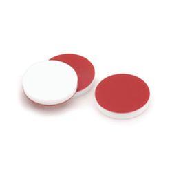 Vial Cap, Septa 8mm Red PTFE/Silicone, 100 pack