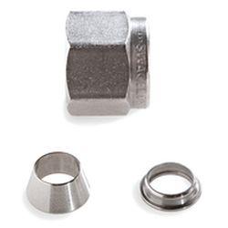 Fitting, Compression Fitting, Stainless Steel, 1/4