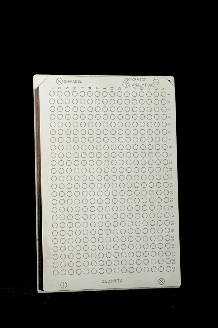 MALDI MS 10mm 384 Well Sample Plate, 24 Calibration Wells, Stainless Steel