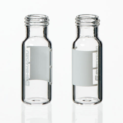 Vials, 1.5mL Clear Glass Vial w/ Cap & Septa, Short Thread Vial, 12 x 32mm,  9mm opening 1000/pk