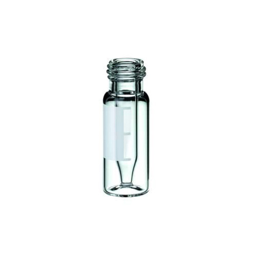 Certified glass inserts for 12 x 32 mm, large opening vials volume 0.2 mL,  clear glass insert (with plastic bottom spring), O.D. × H 6 mm × 29 mm, pkg  of 100 ea
