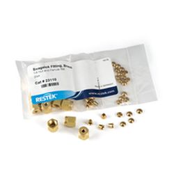 Swagelok Fitting, Brass 1/4 Nut and Ferrule Set, 20-pk