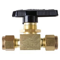 Brass 1-Piece 40 Series Ball Valve, 1.4 Cv, 1/4 in. Swagelok Tube Fitting, One-Piece Instrumentation Ball Valves, 40G and 40 Series, Ball and  Quarter-Turn Plug Valves, Valves, All Products