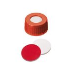Vials, Screw Cap & Septa Only, Silicone White/PTFE Red, 45° shore A, 1.3mm, 100/pk