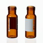 Vials, 1.5mL Amber Silanized Glass Vial Only, Short Thread Vial, 12 x 32mm, 9mm opening, 100/pk