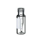 Vials, 0.2mL Clear Glass Vial Only w/ fused insert, Short Thread Vial, 12 x 32mm, 9mm opening 100/pk