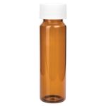Pre-Cleaned VOA Vials 40ml Amber, Open Top w/0.125" PTFE/Silicone Septa, 72pk